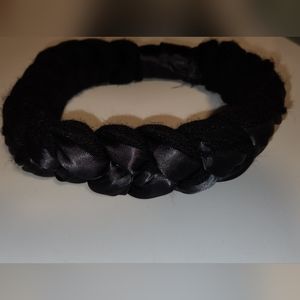 Folklorico Dance Base Braid Headpiece (Black) X-Large. Handmade.